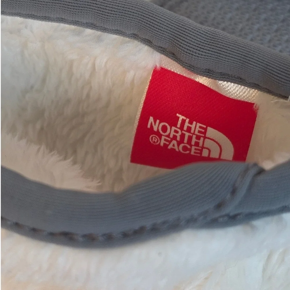 The North Face Denali Etip Fleece Gloves White Grey Womens Size Small